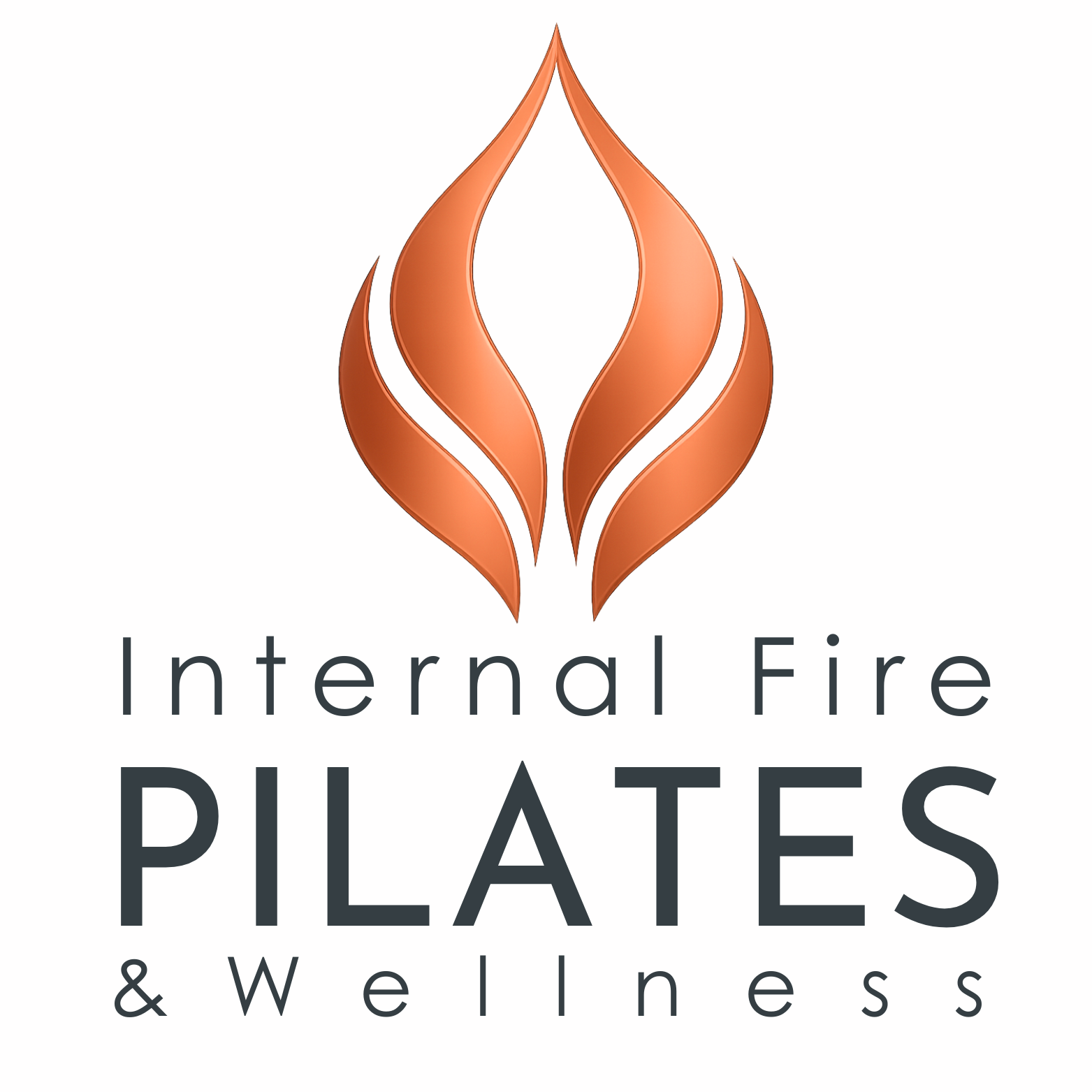 Logo with Flame and the business name Internal Fire Pilates & Wellness